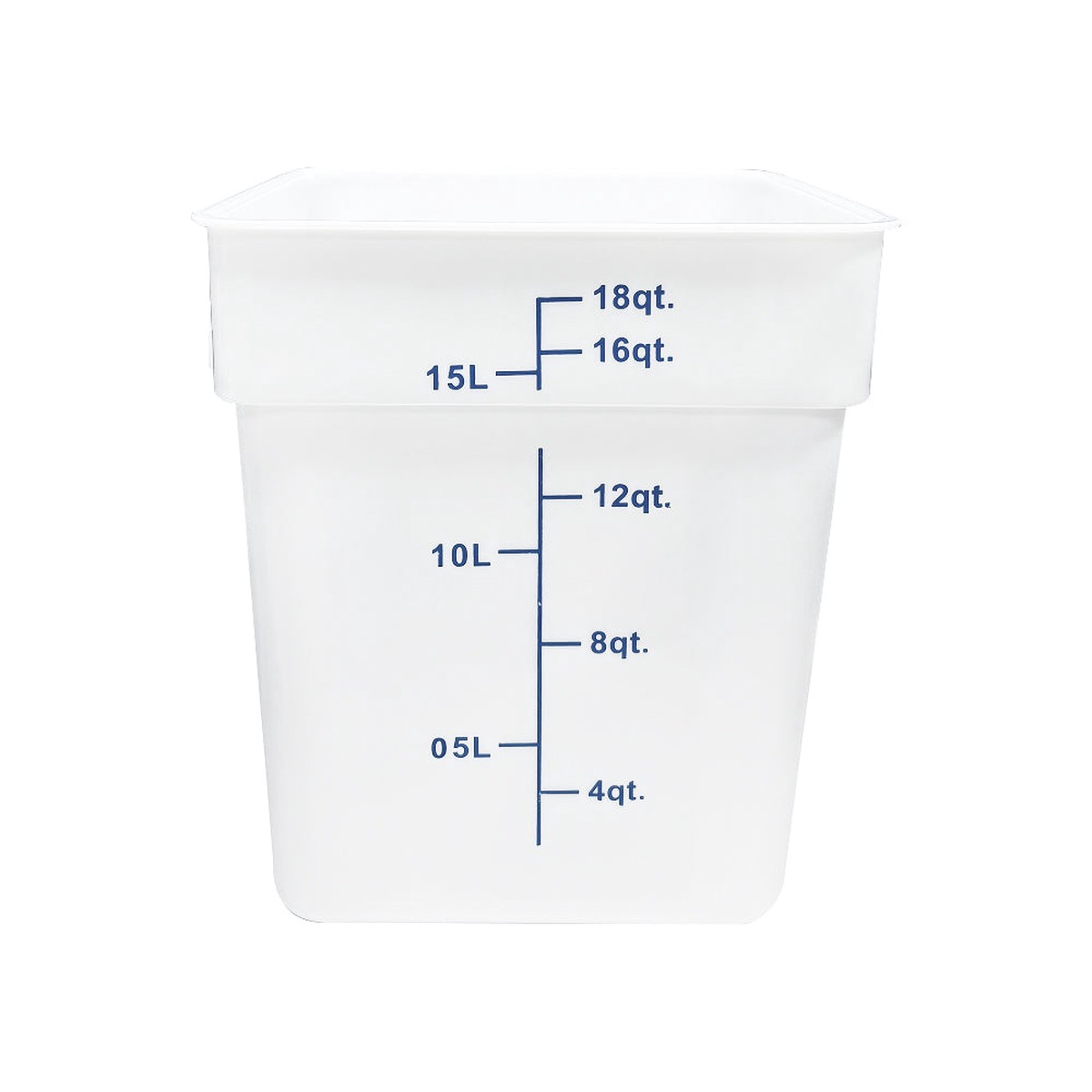 Nella 18 Qt. Polypropylene White Square Food Storage Container – 80206