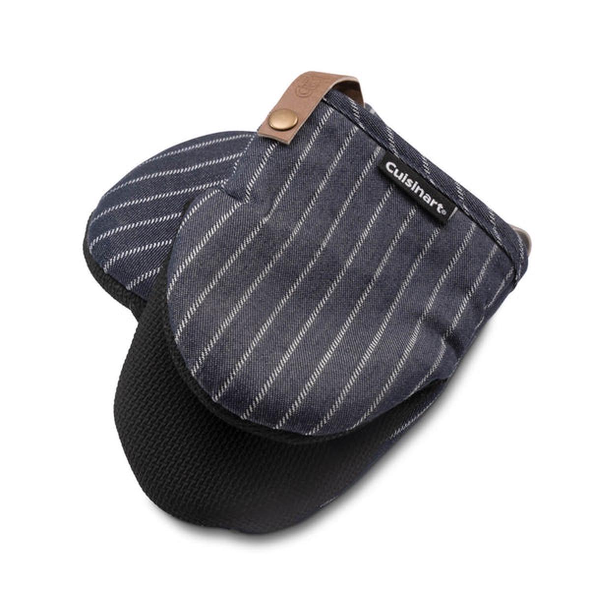 Neoprene Mini Oven Mitt 2 Pack – Denim Pin Stripe