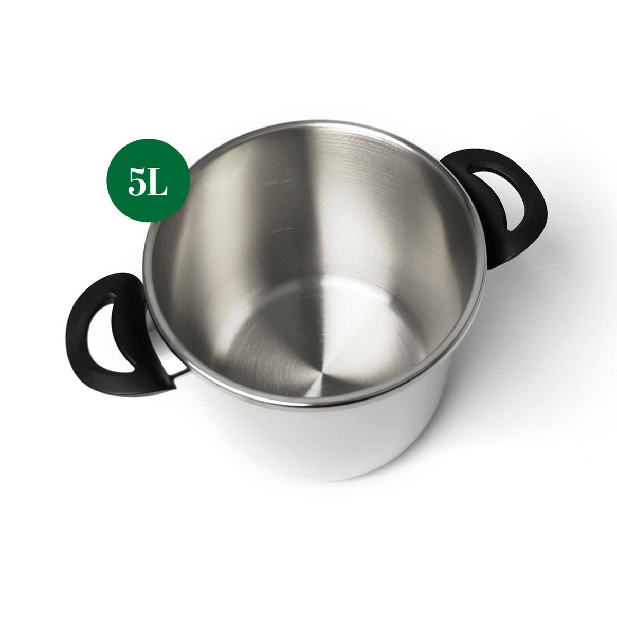 Pressure cooker in stainless steel – Silver – 5L