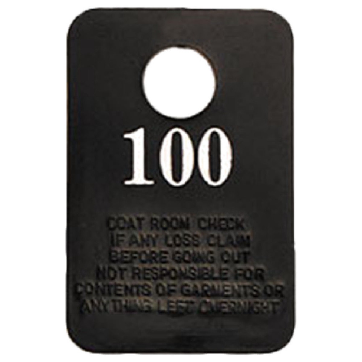 Royal Industries ROY CRC 1-100 Coat Check 2″ X 3″ With 1/2″ Dia. Opening Numbered 1-100