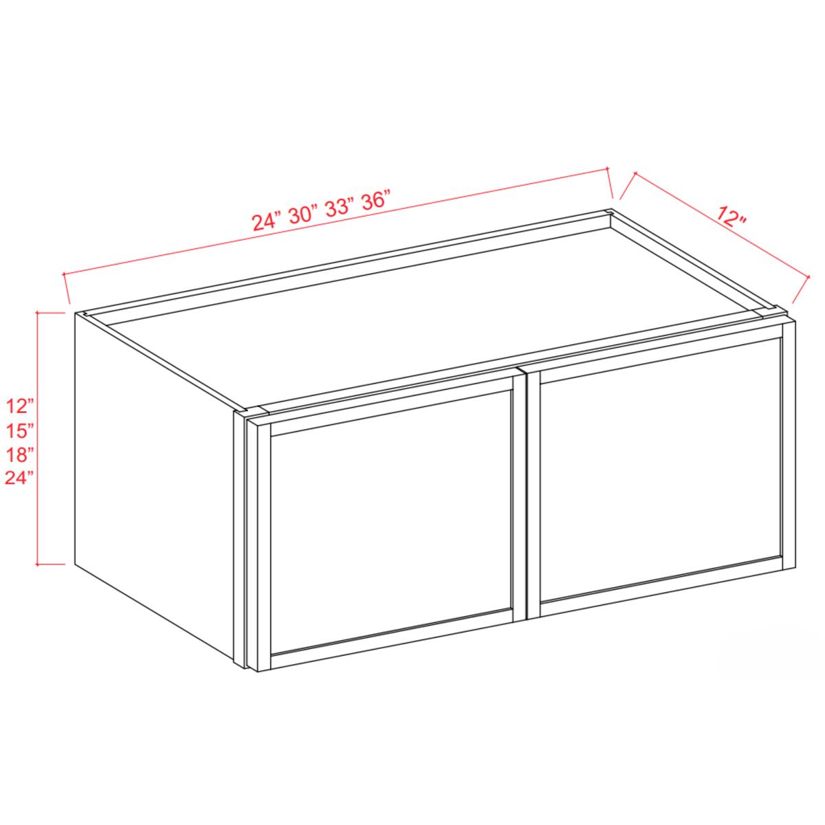 Slim Shaker White Dove Wall Cabinet – 30″W x 12″H x 12″D – 2D Pre-Assembled