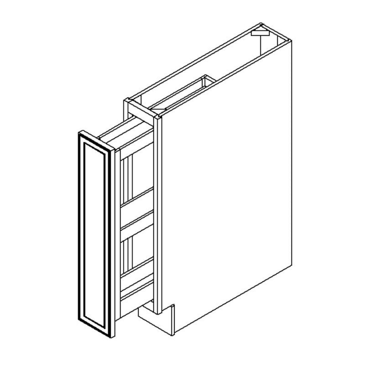 Sterling 6″ Spice Rack/Pull Out Base Cabinet (not soft close)