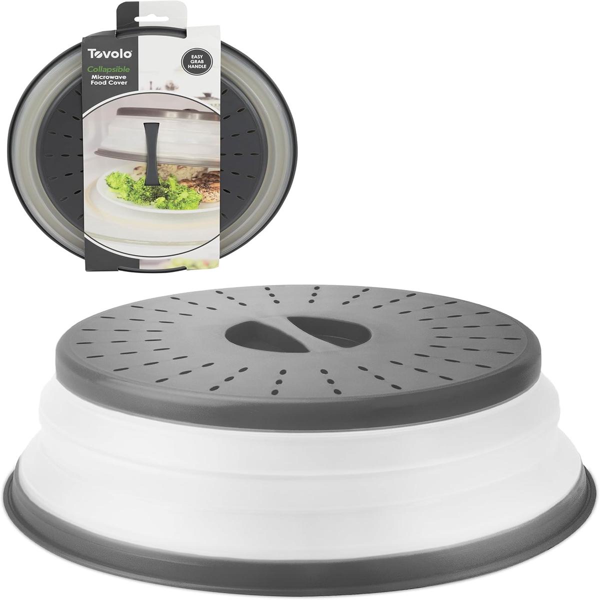 Tovolo Collapsible Large Microwave Food Cover 32cm – Charcoal