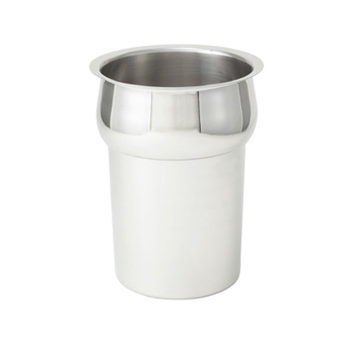 Winco INS-2.5 Inset, 2-1/2 quart, 6″ x 7-1/2″, round, heavy weight stainless steel, mirror finish
