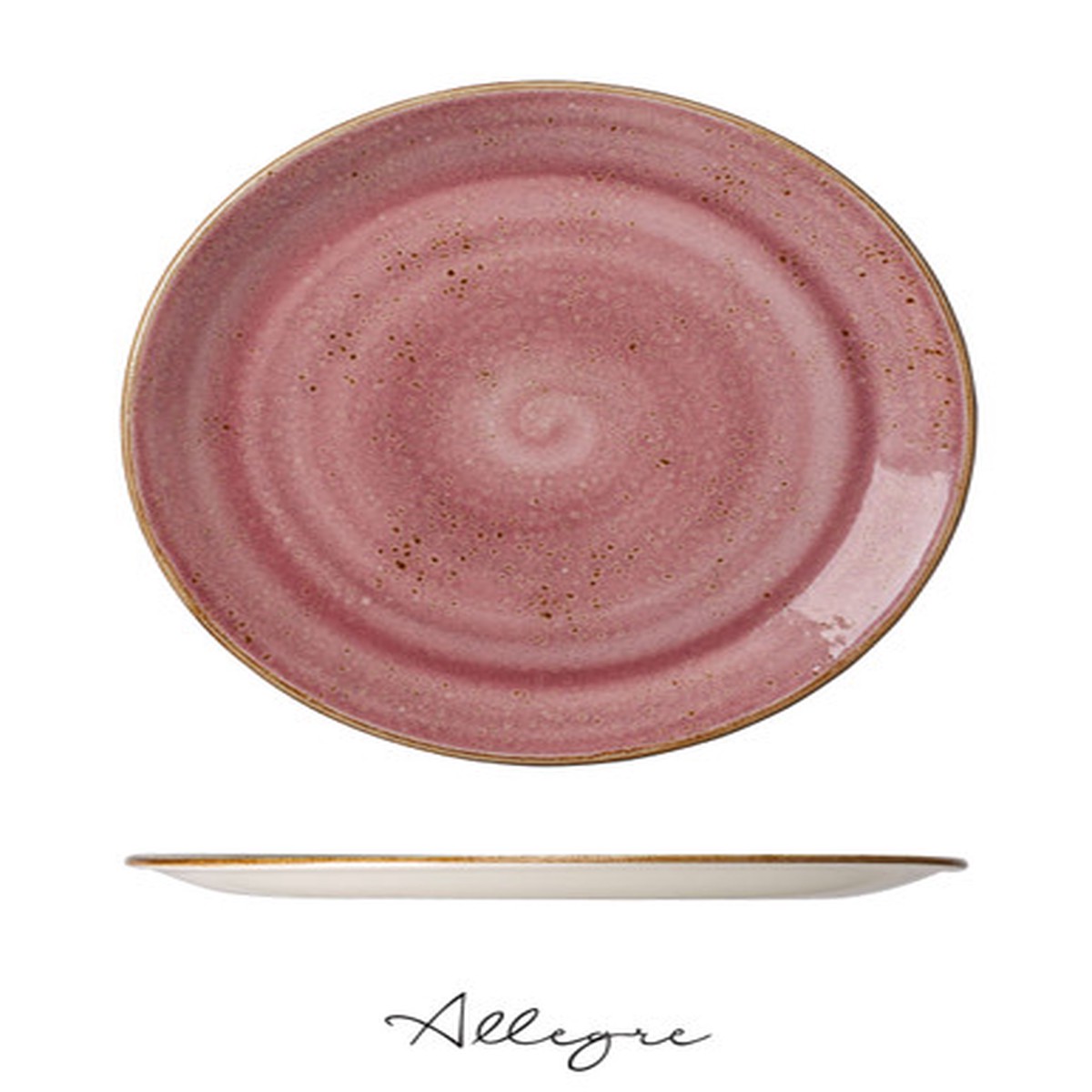11.75 in. Show Plate/ Dinner Plate/ Serving Plate for 5 to 6 Persons – Speckled Raspberry
