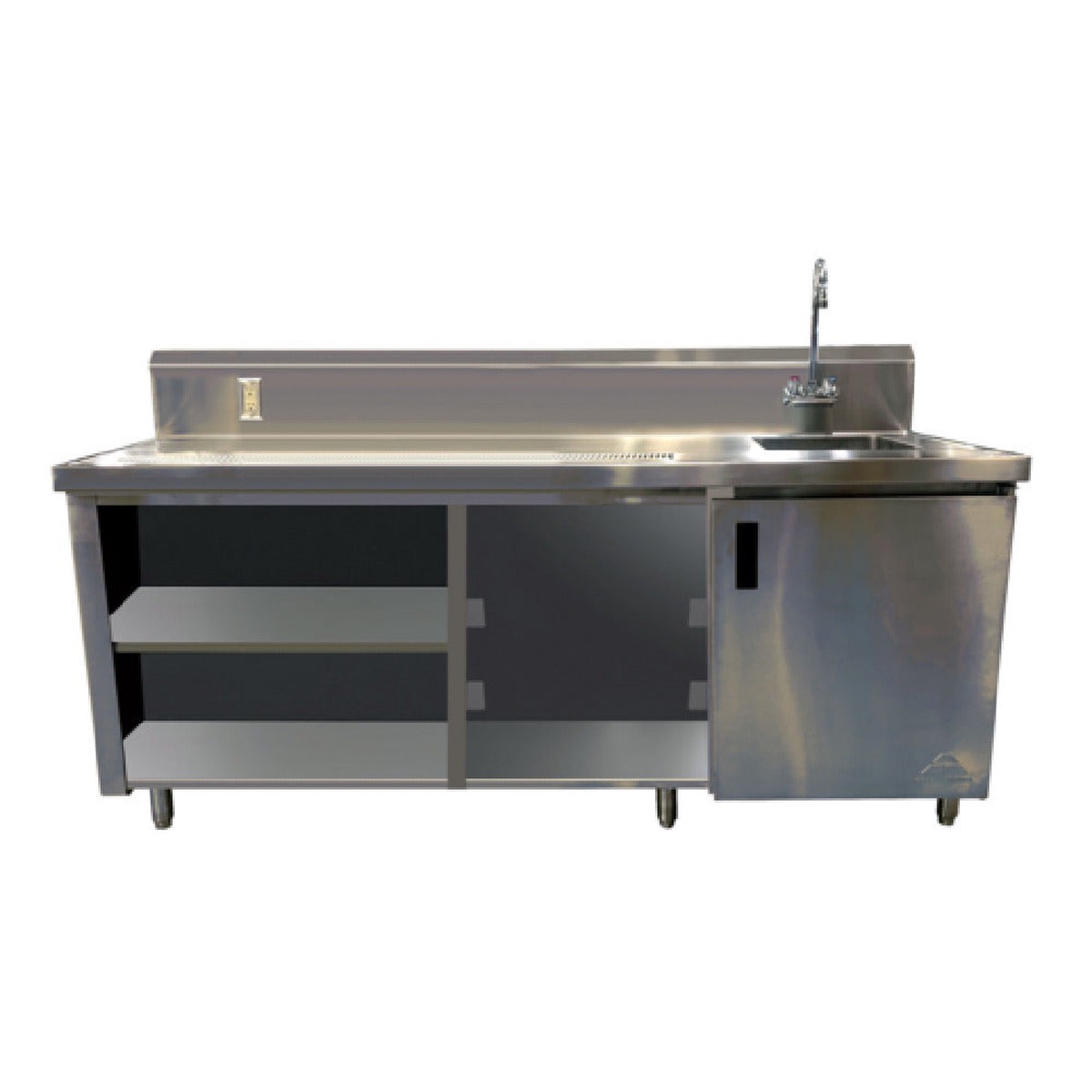 Advance Tabco BEV-30-60R-GR Beverage Table 60″W With 14″ X 16″ X 12″ Deep Sink On Right With Faucet 4″OC