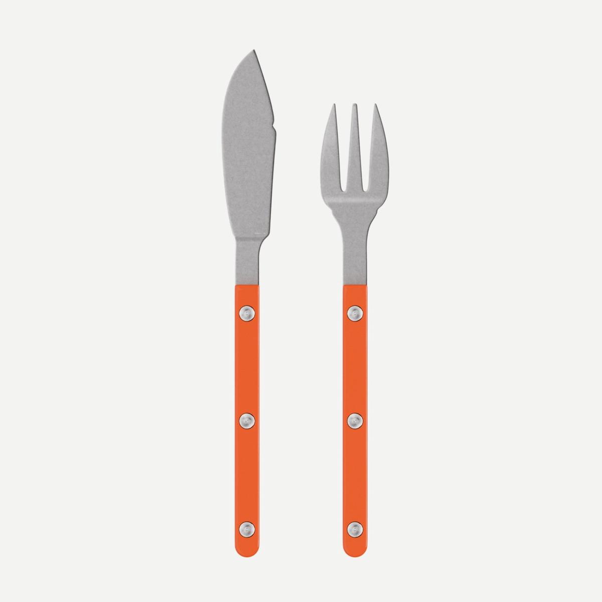 Bistrot Vintage Solid, Orange – Fish set