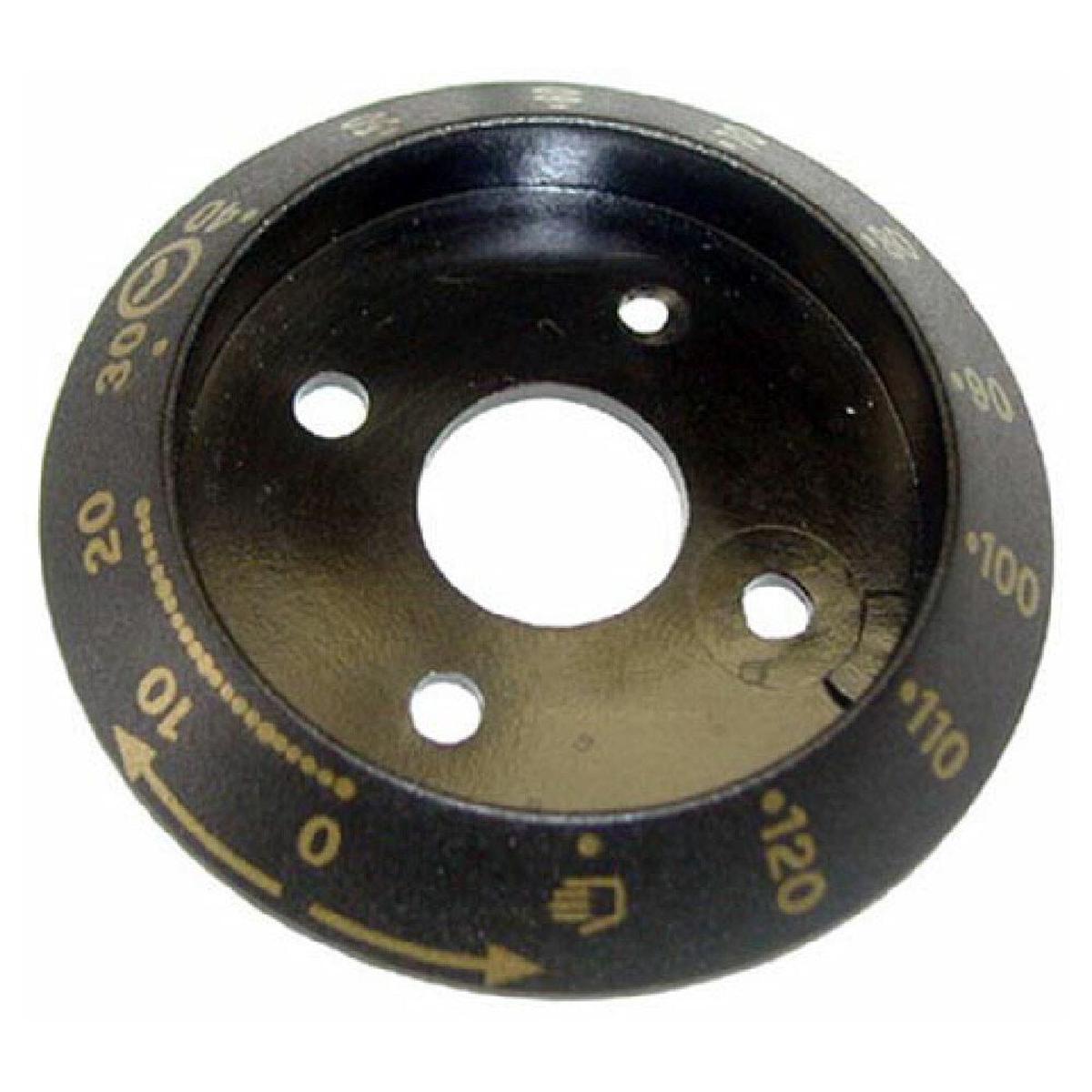 Cadco CMN1050AO Timer Dial 2.25 Inch Black Bezel with Gold Scale