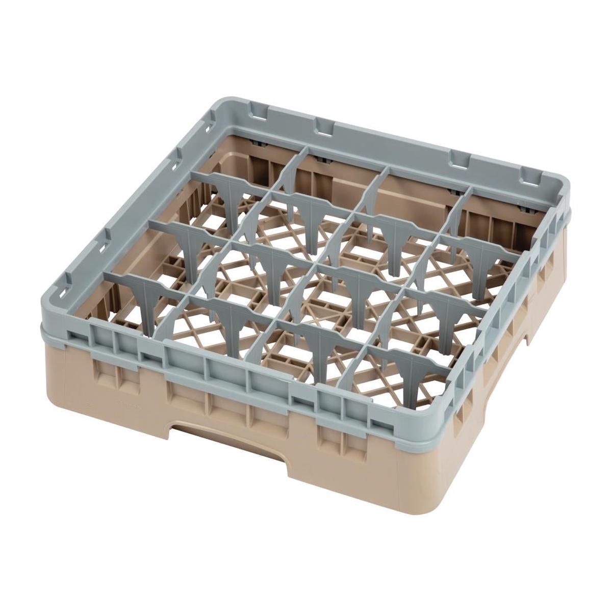 Cambro Camrack Beige 16 Compartments Max Glass Height 92mm – DW550