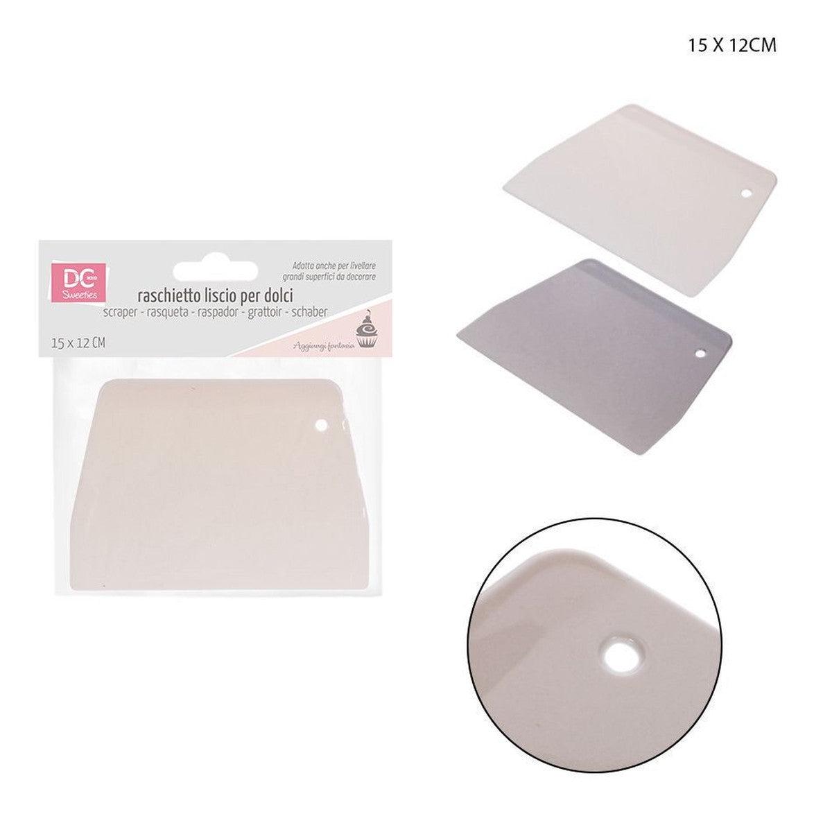 Dc Raschietto Plastica Liscio Per Dolci 15×12 cm