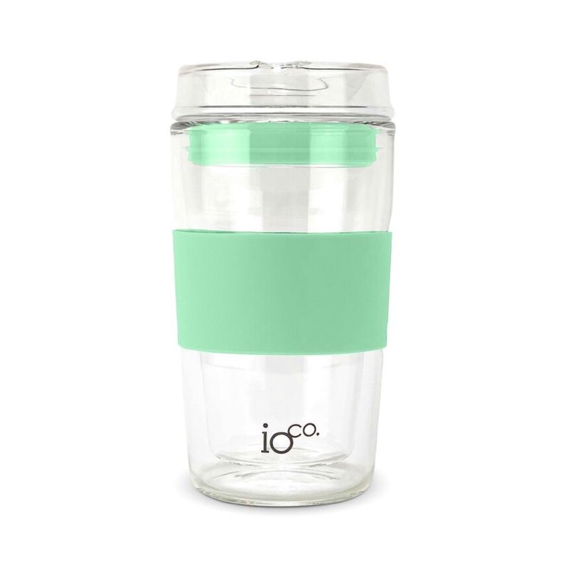 Ioco Glass Travel Mug 12oz – Misty Mint