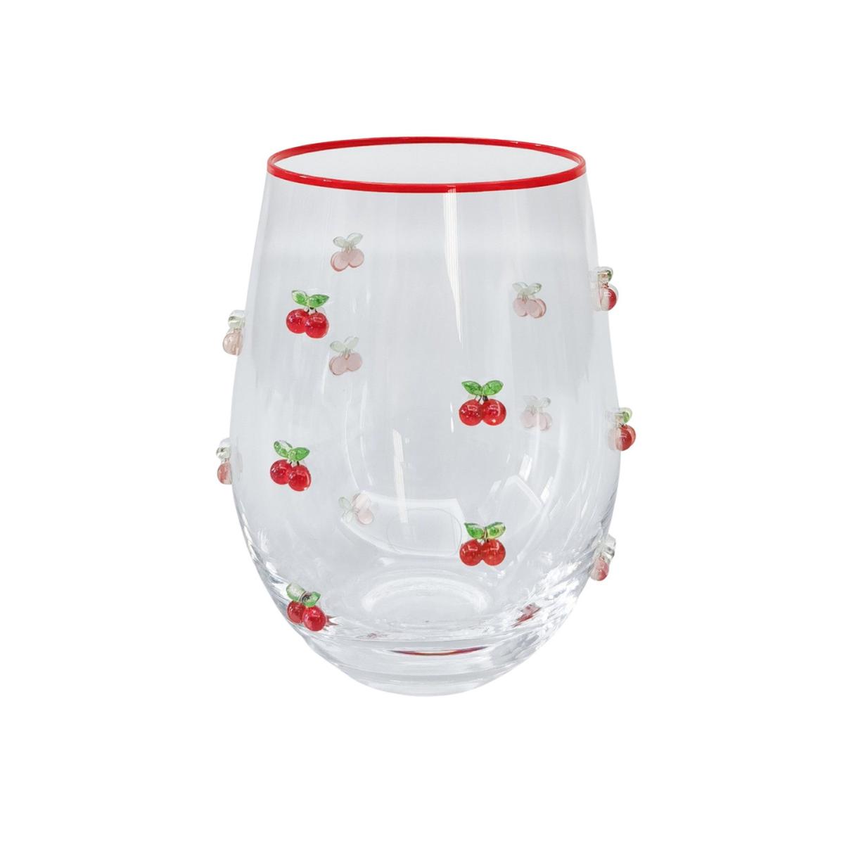 Kaya Cherry Stemless Glass Red 12cm