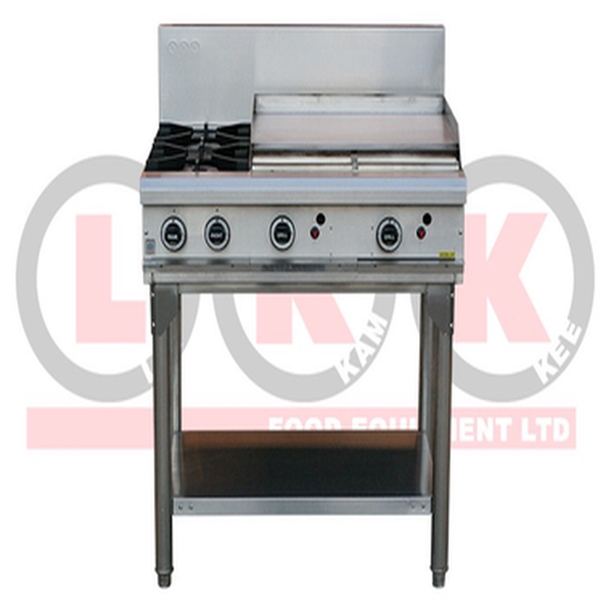LKKOB6B 2 Gas Open Burner & 600mm RHS Grill LKK