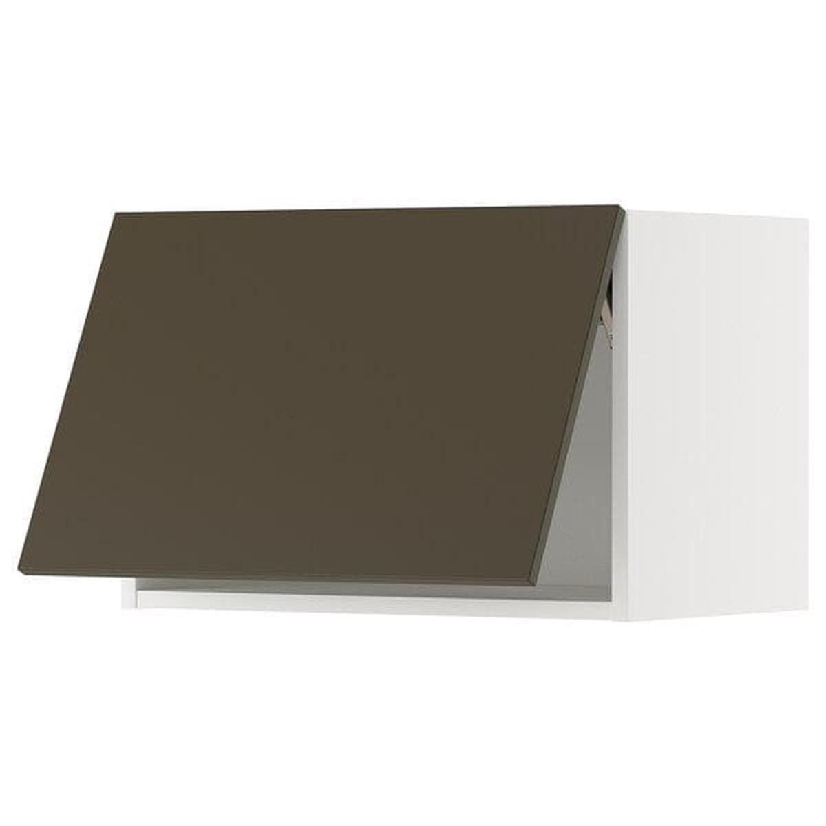 METOD wall cabinet horizontal, white/Havstorp brown-beige, 60×40 cm