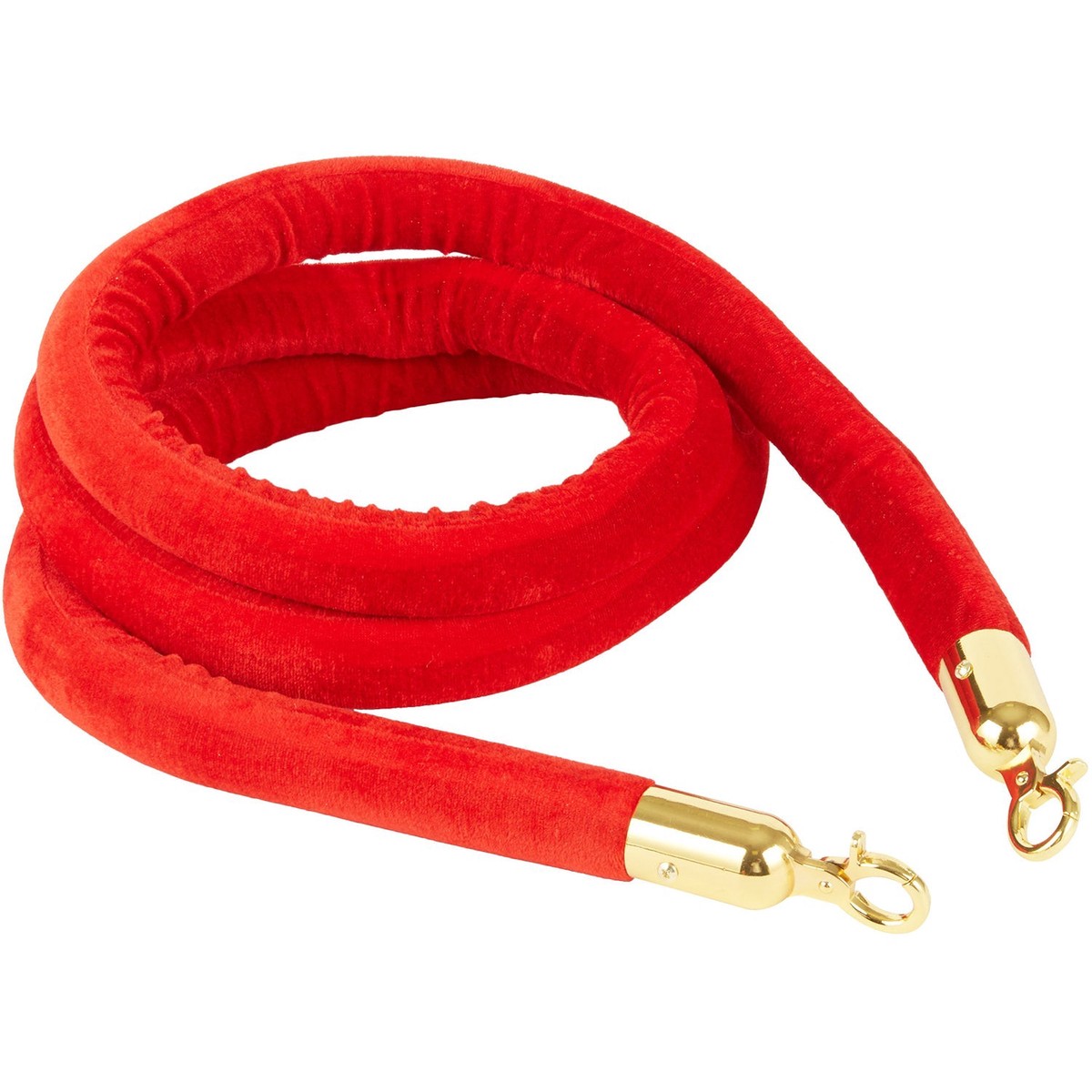 Red Velvet Stanchion Rope with Gold ends 1.5m | VR01RG