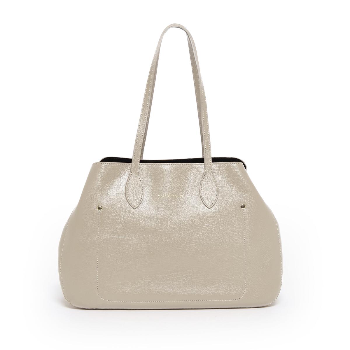 Sac  main en cuir – Auteuil – Blanc cass