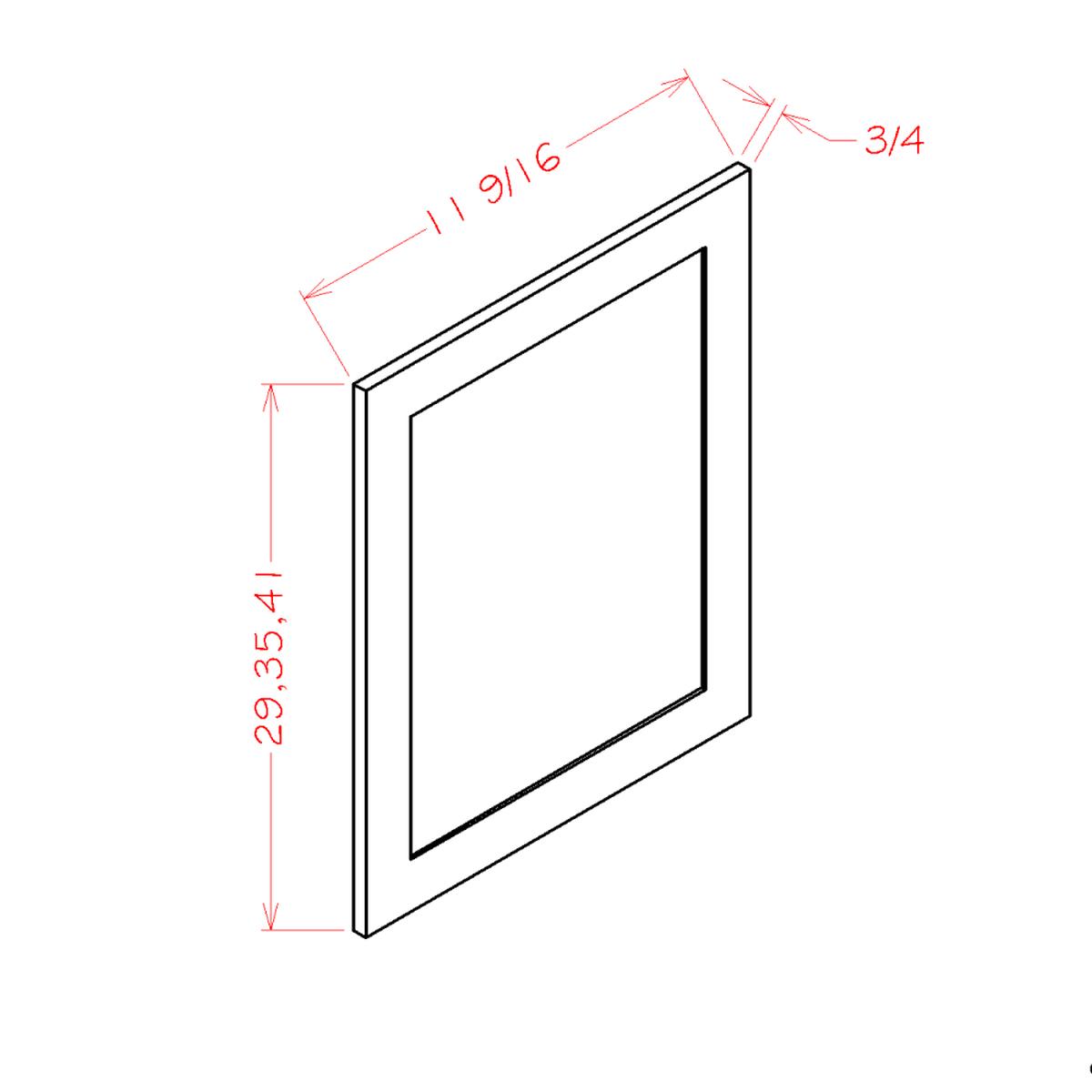 Shaker Black 11-1/2″ W x 11″ H Wall Decorative Door Panel