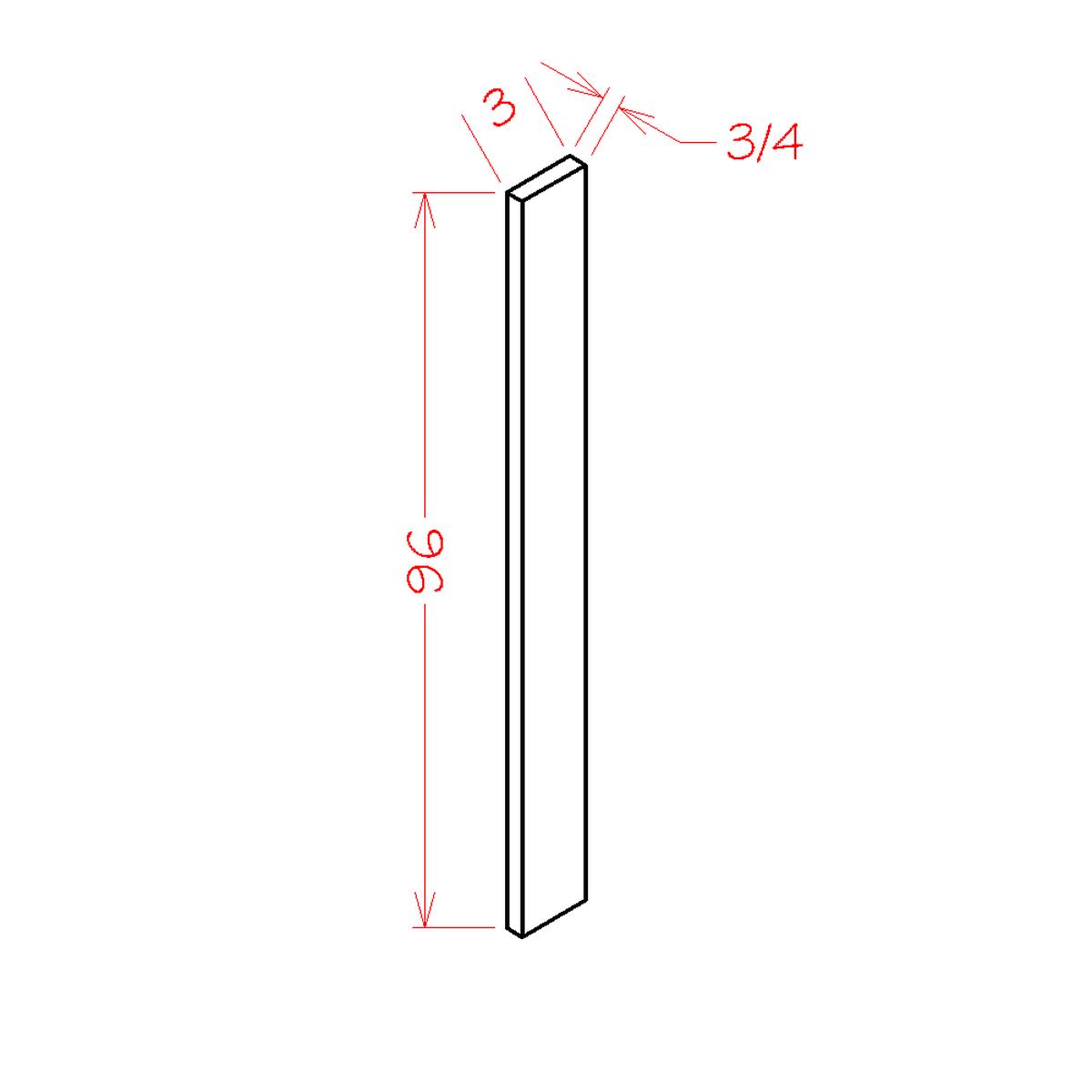 Shaker Cinder 3″ W x 96″ H Tall Filler