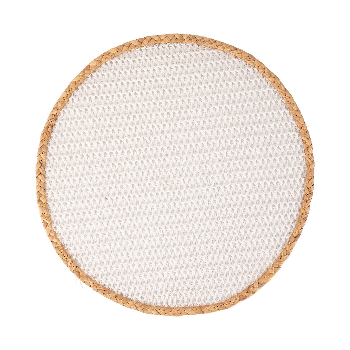 Table Accents Placemat 38cm Round White Natural