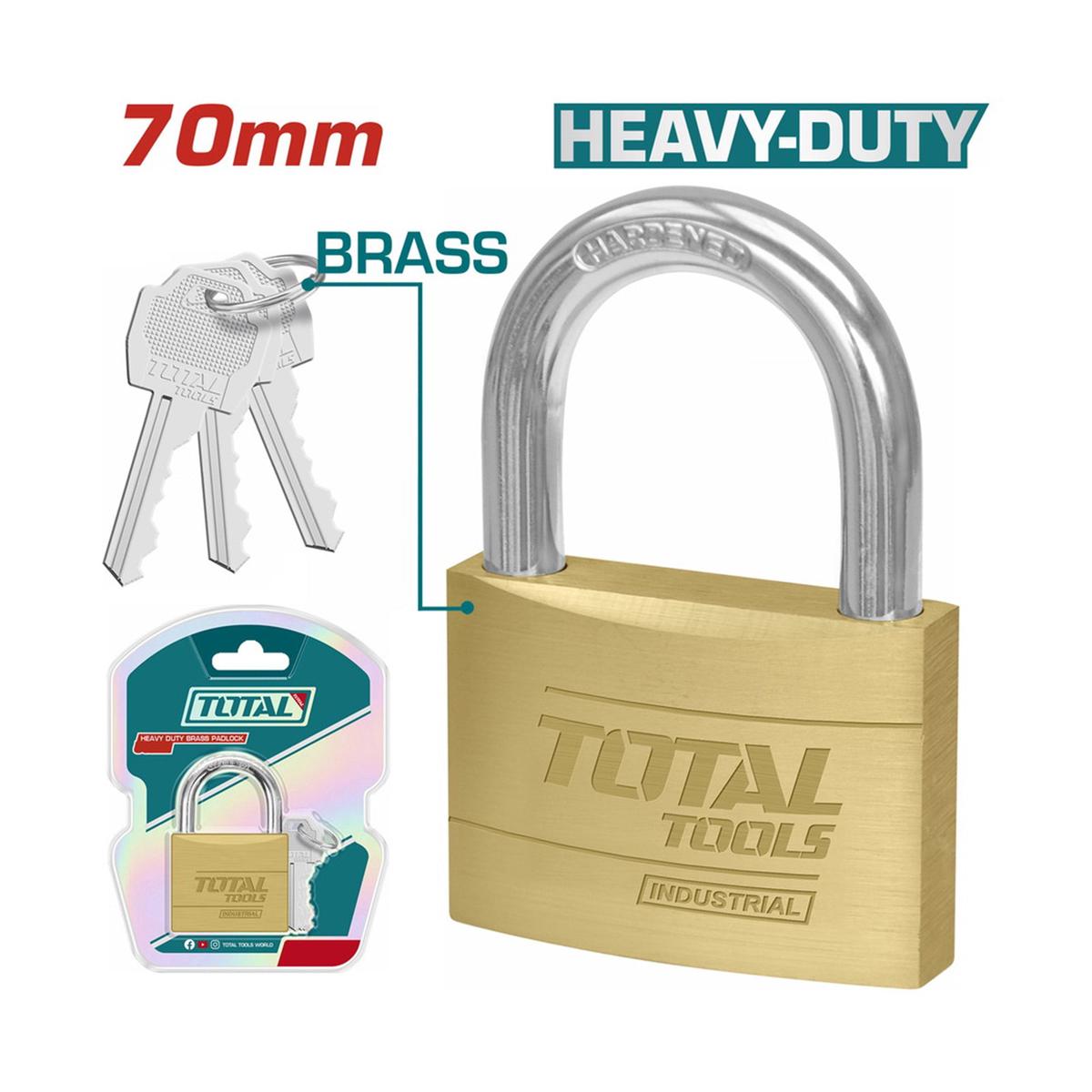 Total 2Pcs key-alike brass padlock set