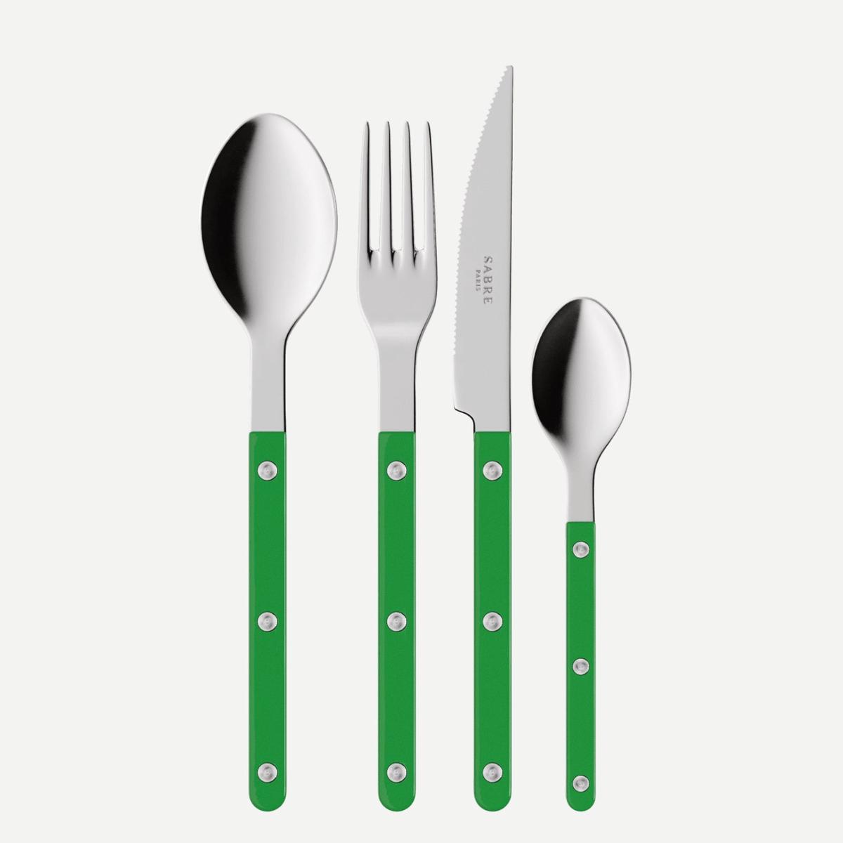 Bistrot Solid, Garden green – 48 pieces cutlery set