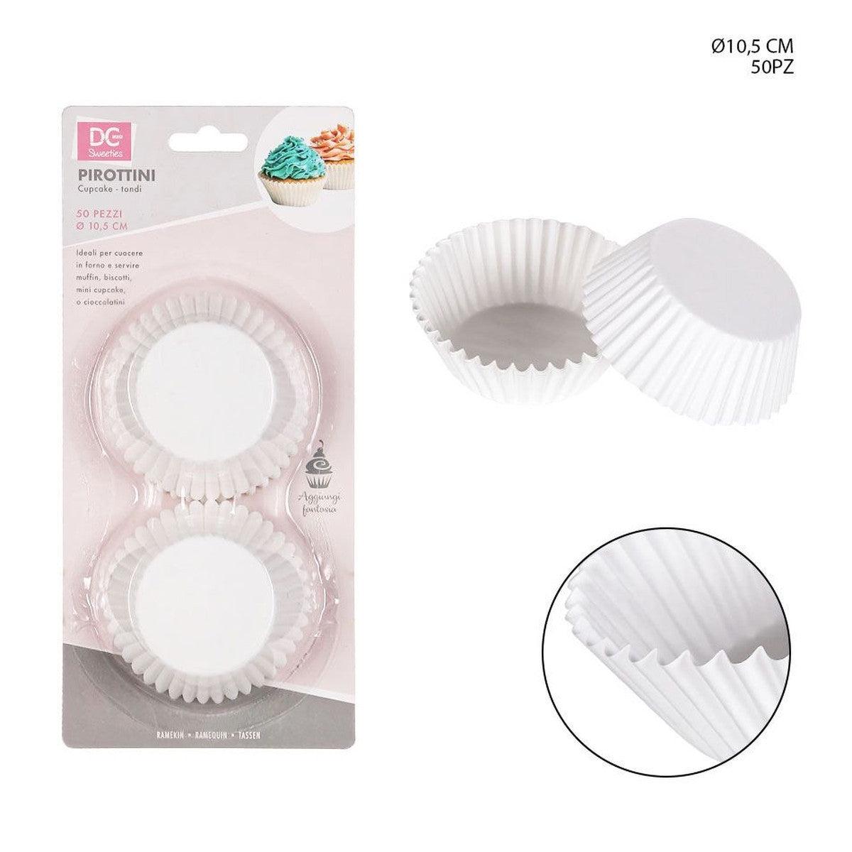 Dc Pirottini Carta Cupcake 105Mm 50Pz Bianco