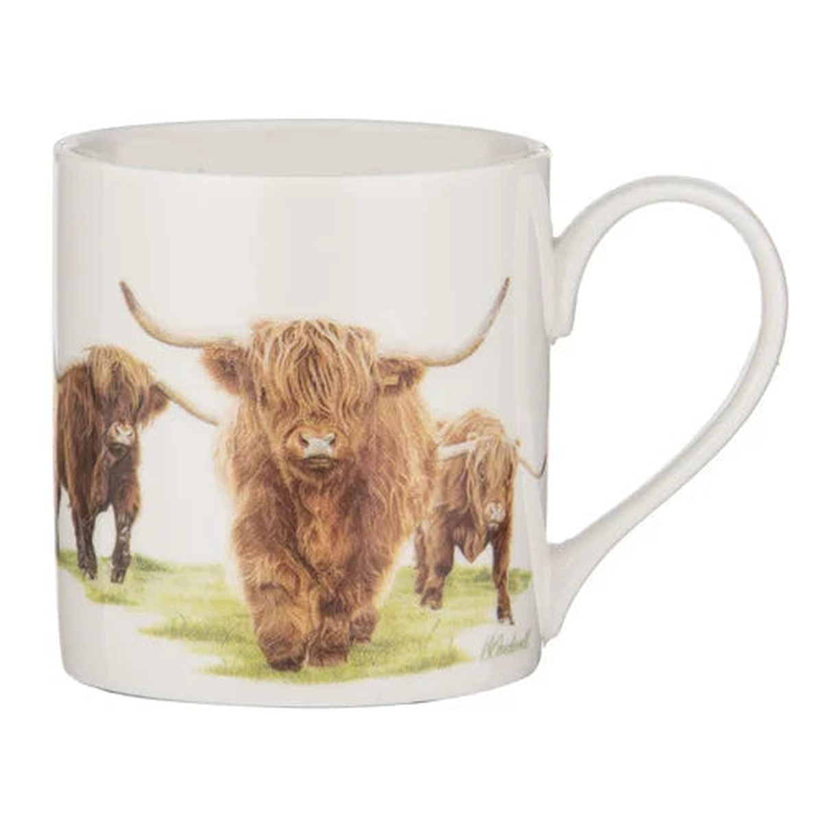 HIGHLAND HERD COWS ARTIST MUG