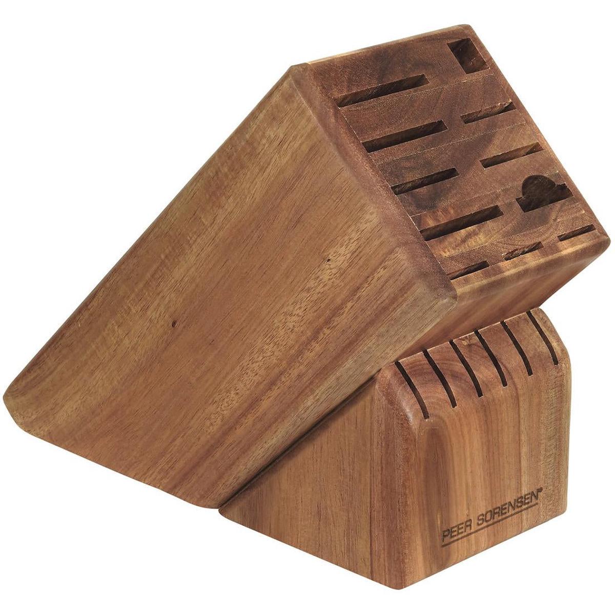 Knife Block Acacia Wood – 17 Slots