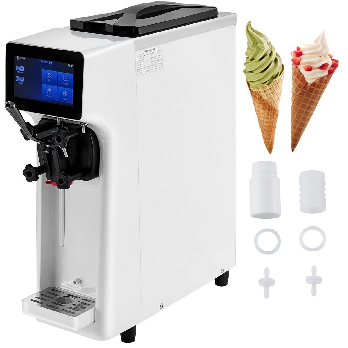 Nella 4.5L Commercial Countertop Soft Ice Cream Machine – 110V, 10-15L/hr Output
