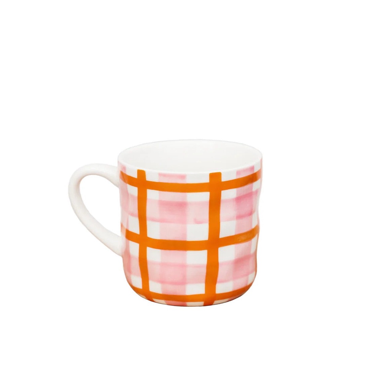 Noss & Co Mug – Pink & Orange Gingham