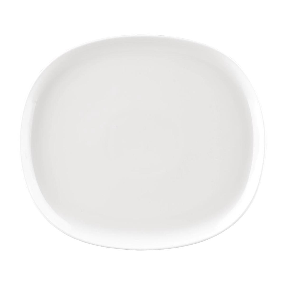 Sango Ora Oval Couple Plates White 285x250mm (6 Pack) (Pack of 6) PAS-FW495