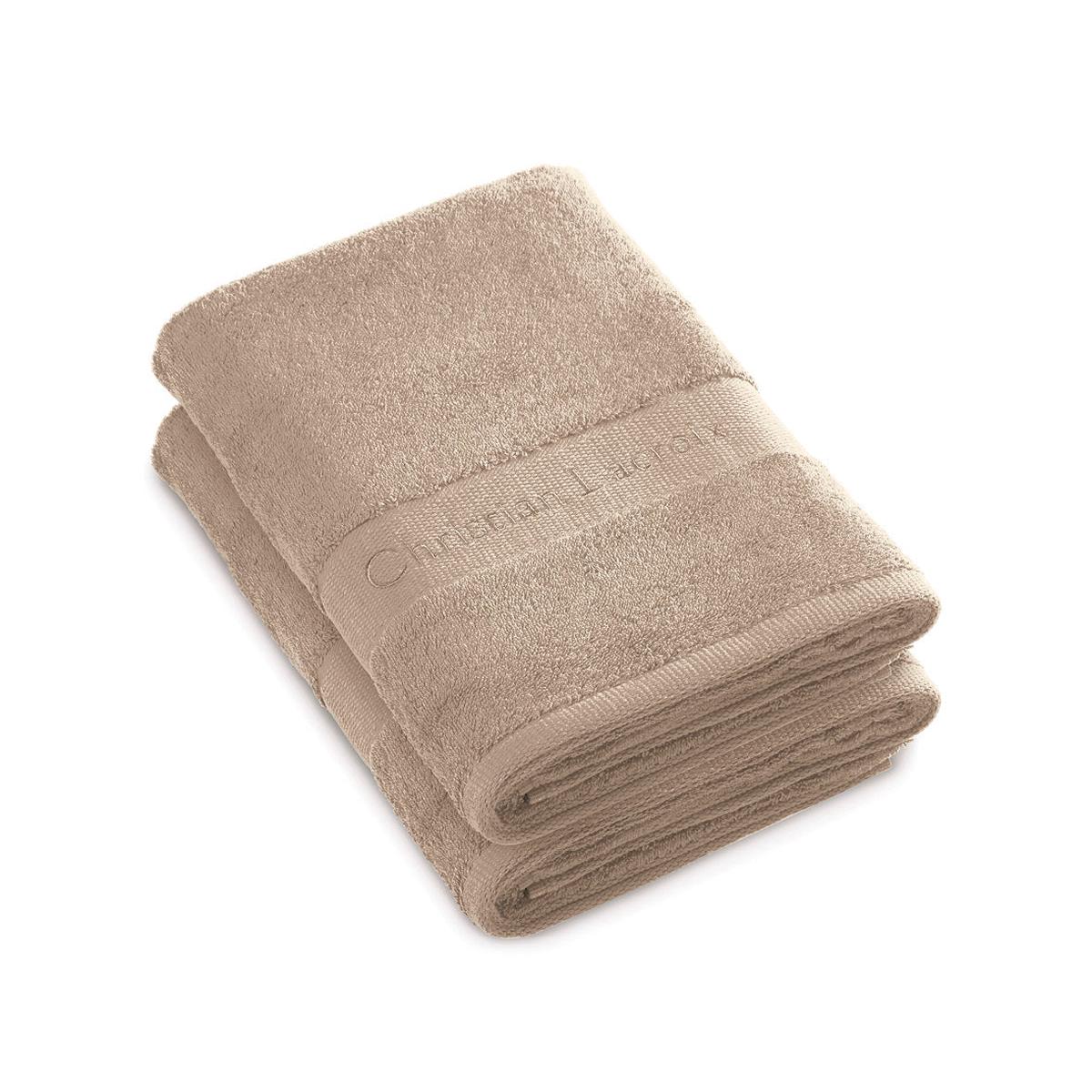 Set of 2 bath towels – Taupe
