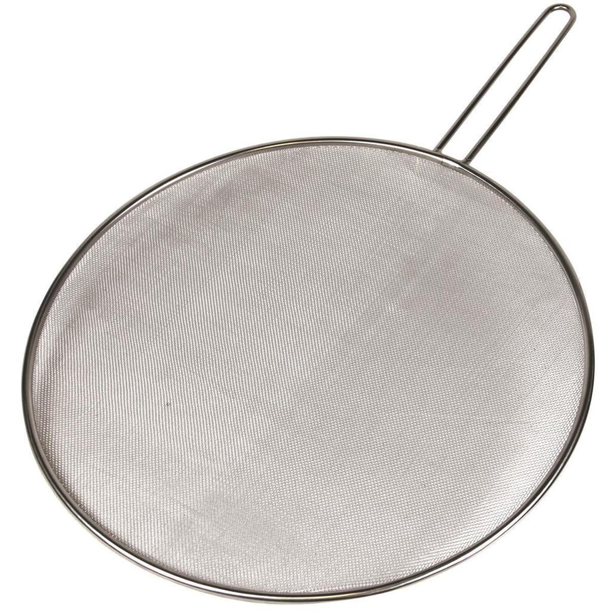Stainless Steel Splatter Screen with Wire Handle – 33cm