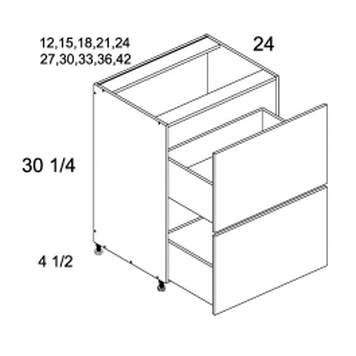 Torino Dark Wood 42″ W Two Drawer Base