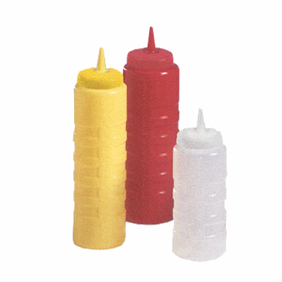 Vollrath 4916-1308 Traex Color-Mate Squeeze Bottle Dispenser – 16 oz., Clear Bottle/ Yellow Cap