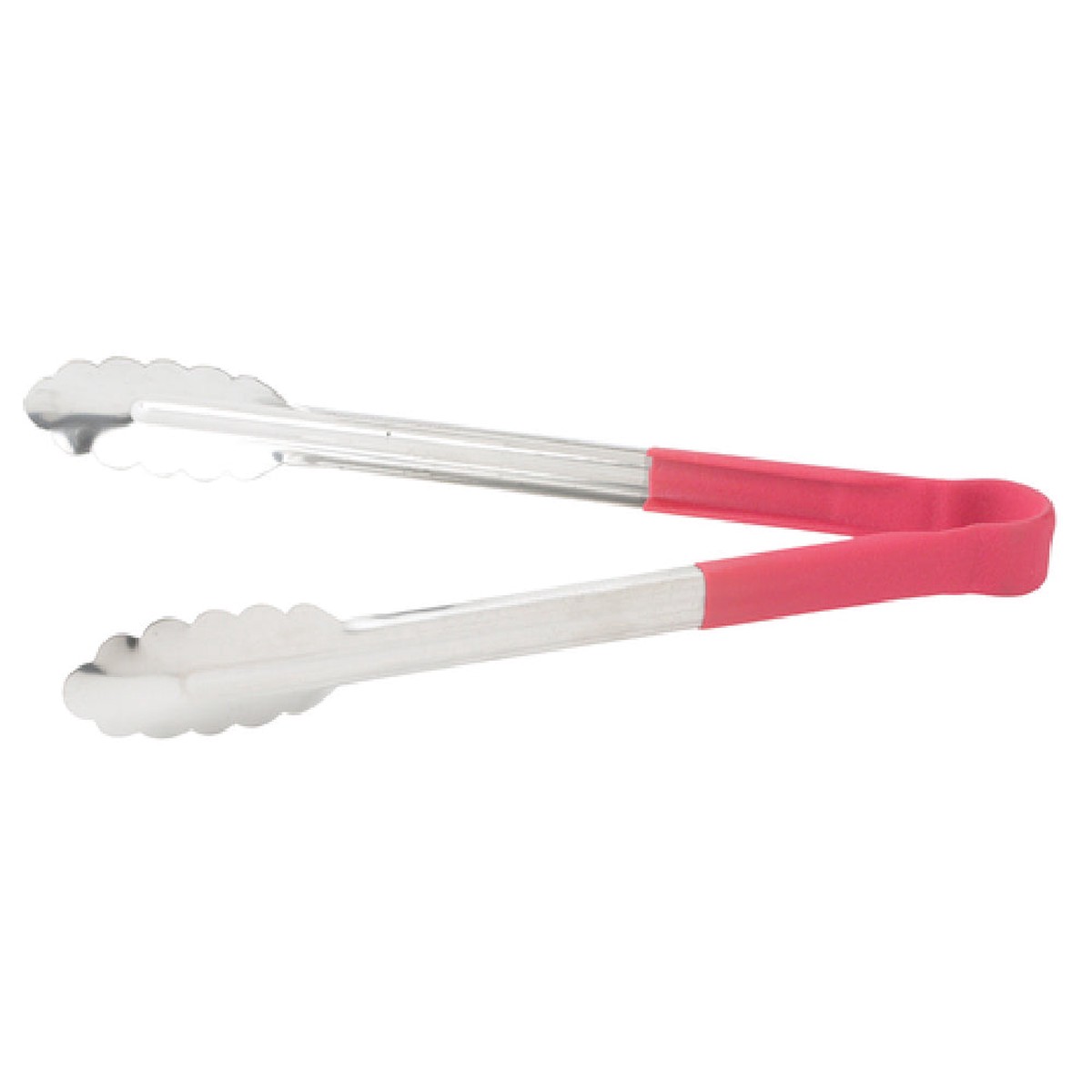 Winco UTPH-16R 16 Inch Utility Tongs Non-slip Heat Resistant Red Stainless Steel