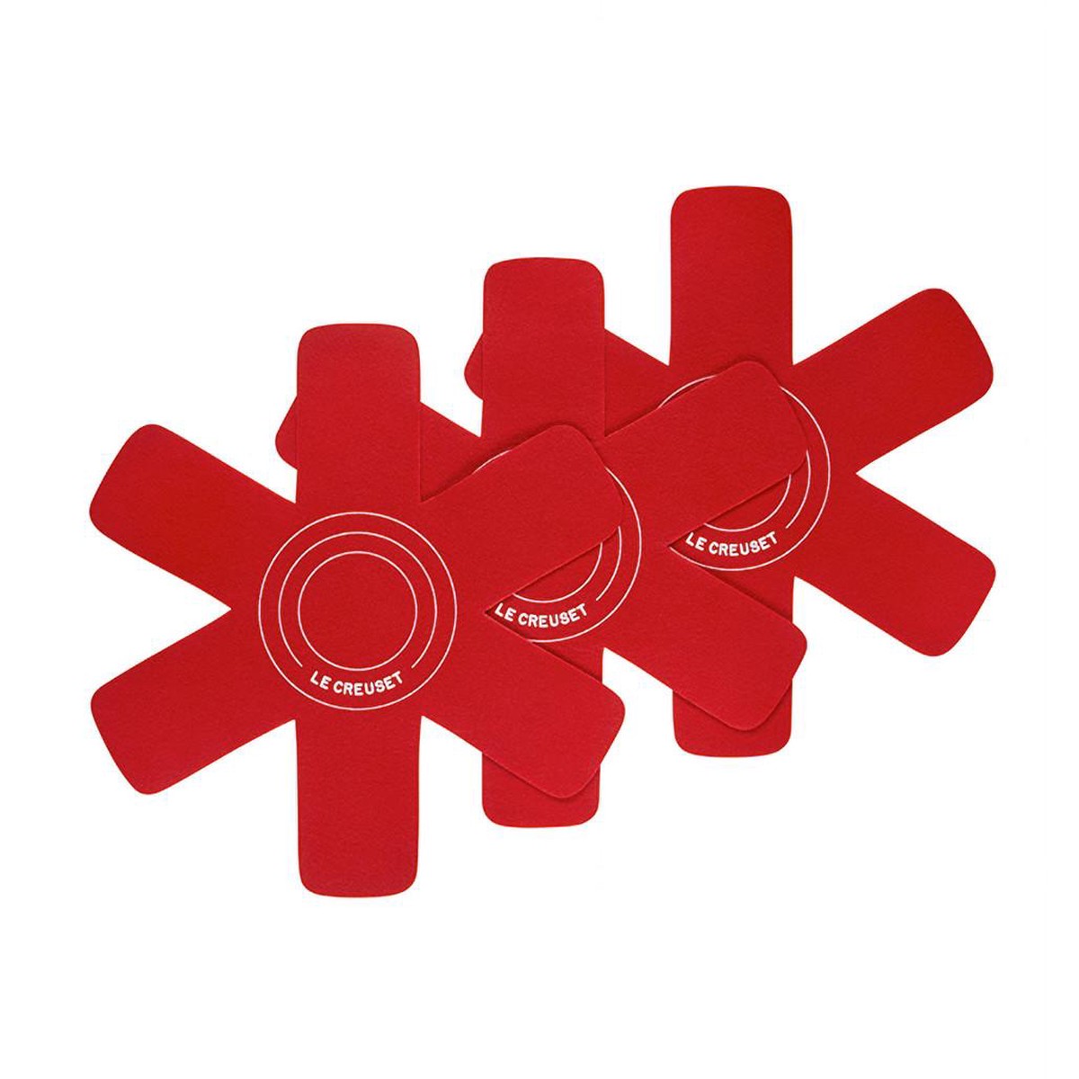 Le Creuset Cookware Protectors – Red, Set of 3