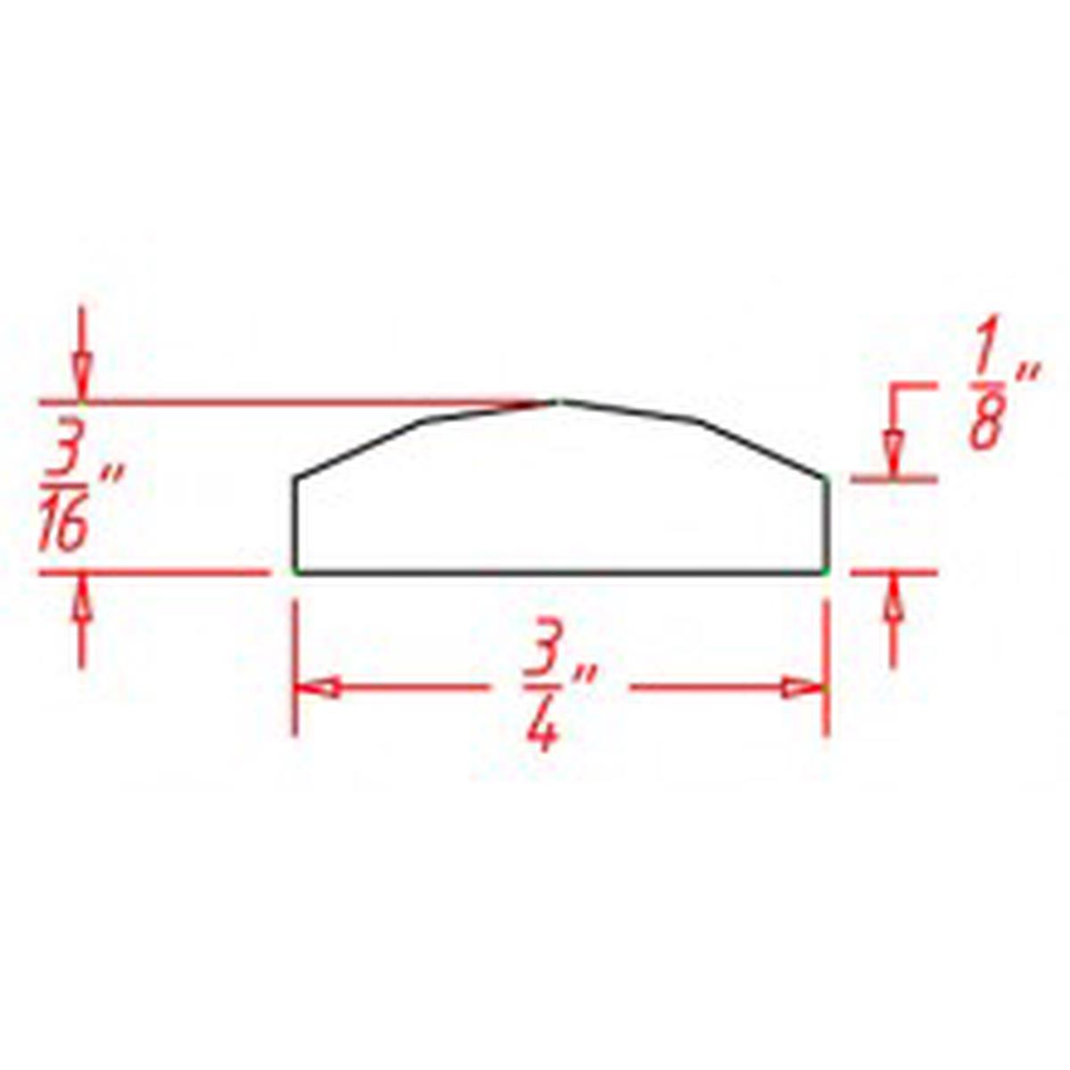 Rustic Shaker 3/16″D x 3/4″H x 96″W Batten Moulding Pre-Assembled