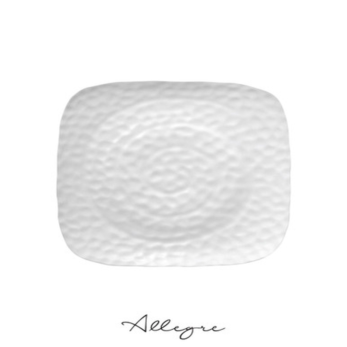 10.6 in. Hammered-Texture Square Dinner Plate/ Serving Plate for 2 to 3 Persons - Buffet