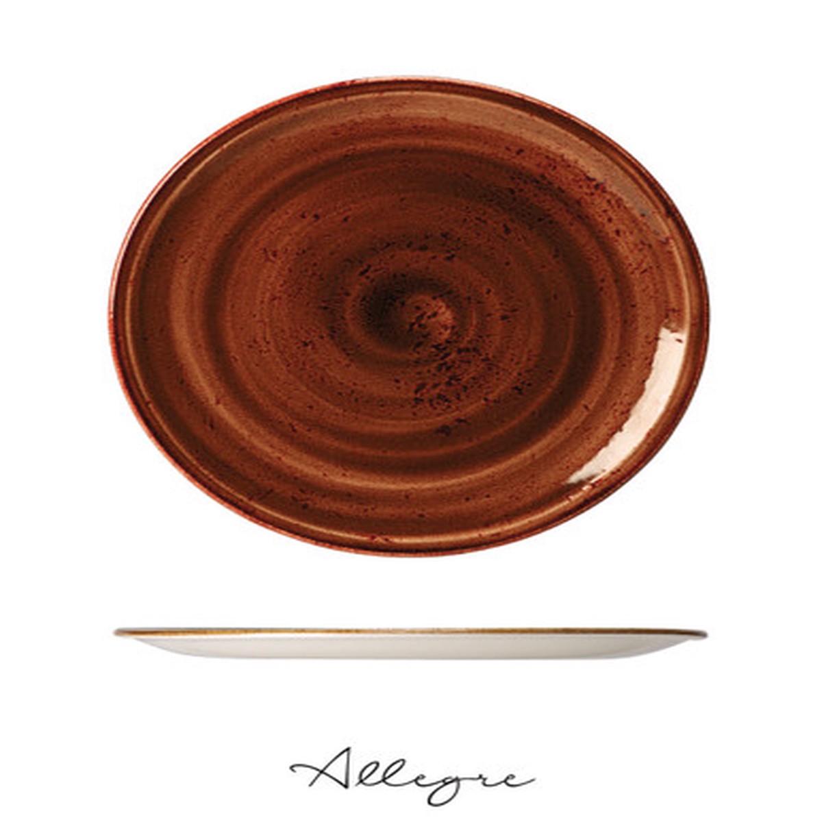 11 in. Dinner Plate/ Serving Plate for 3 to 4 Persons - Speckled Terra