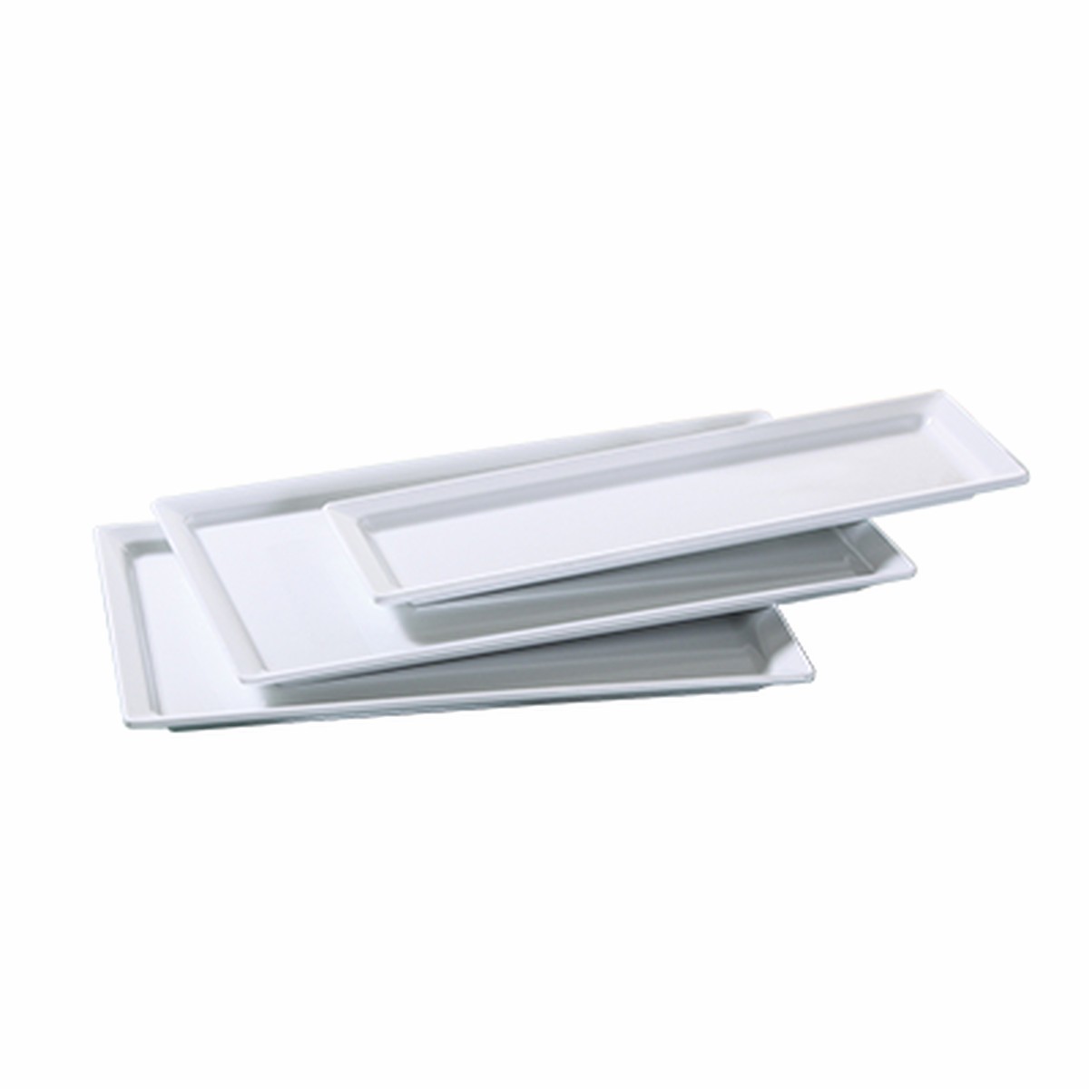 Yanco OK-7021 Osaka Display Plate, 21"L x 13"W, rectangular, melamine, white
