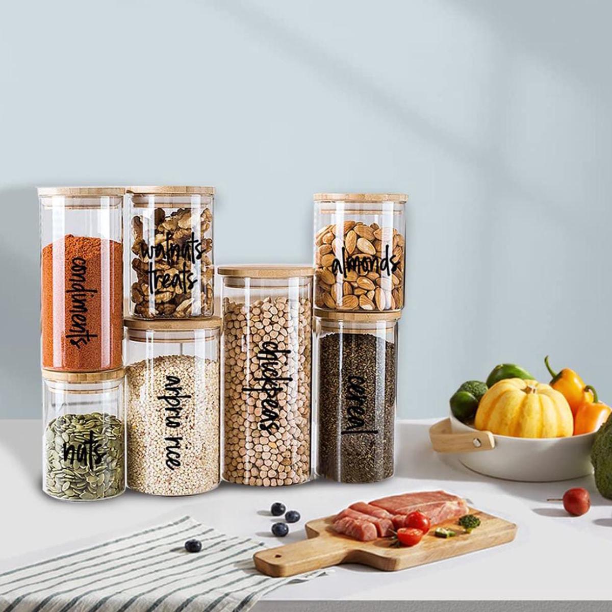 168Pc Pantry jar stickers labels