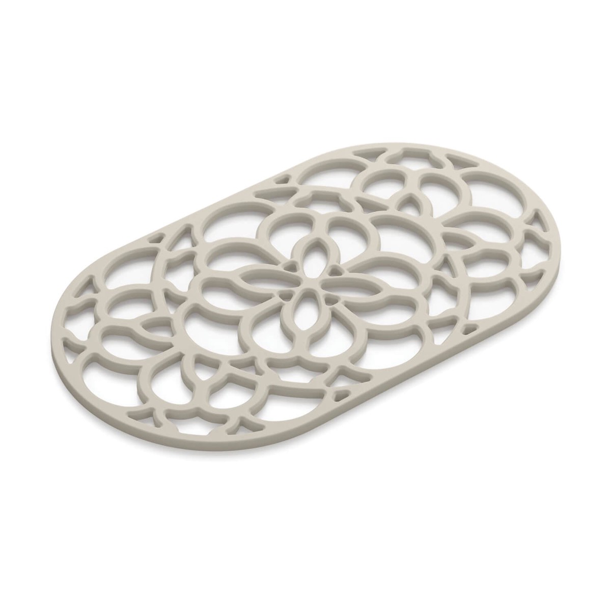 Zeal Heritage 32cm Silicone Oval Trivet Mat - Cream