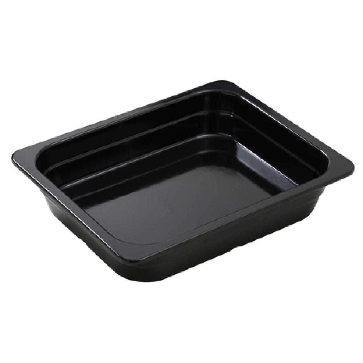 Yanco GN-212BK 12-4/5 Inch Rectangular Food Pan Melamine Black with Dishwasher Safe
