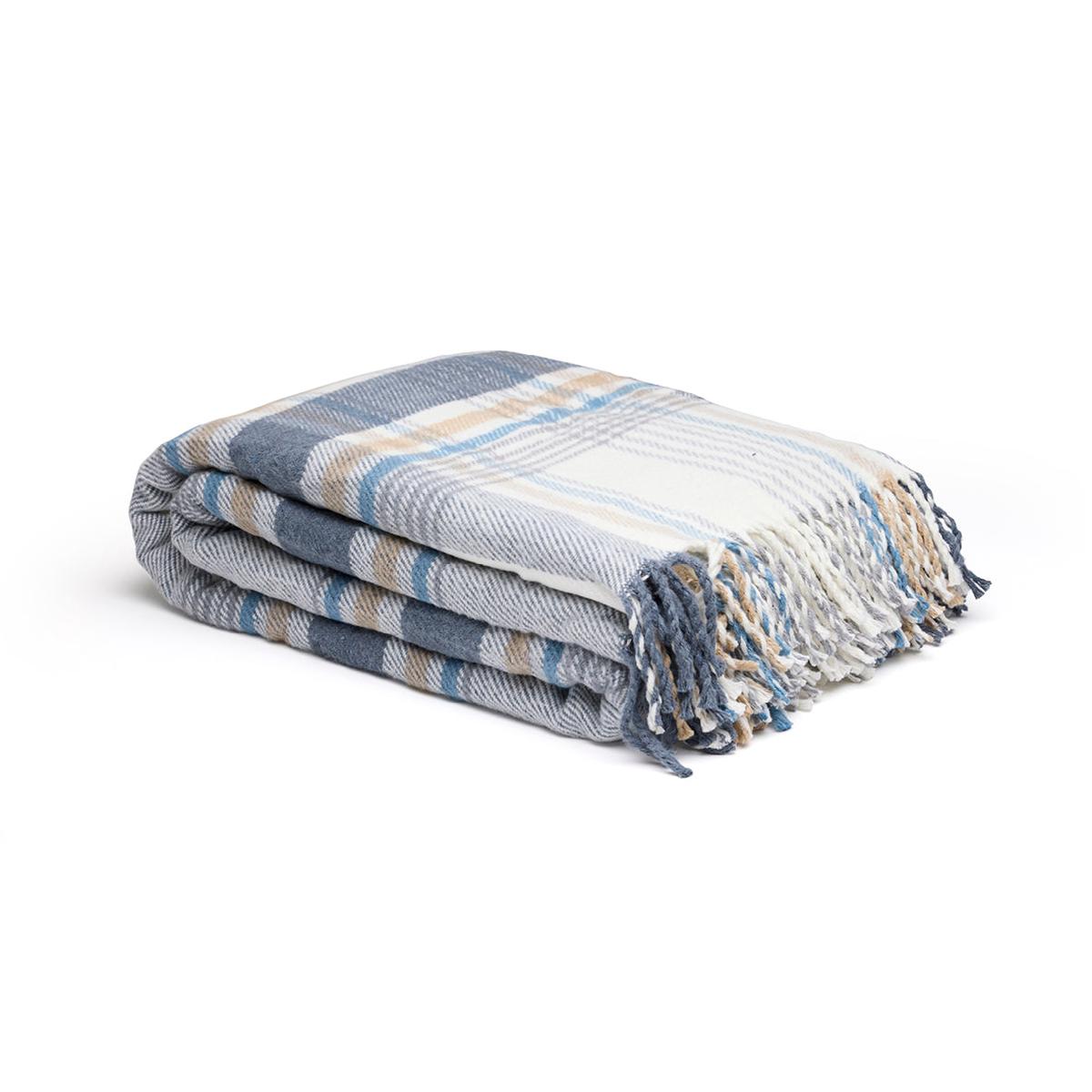 Woven plaid - Tartan Taupe / Light brown - 130 x 180 cm