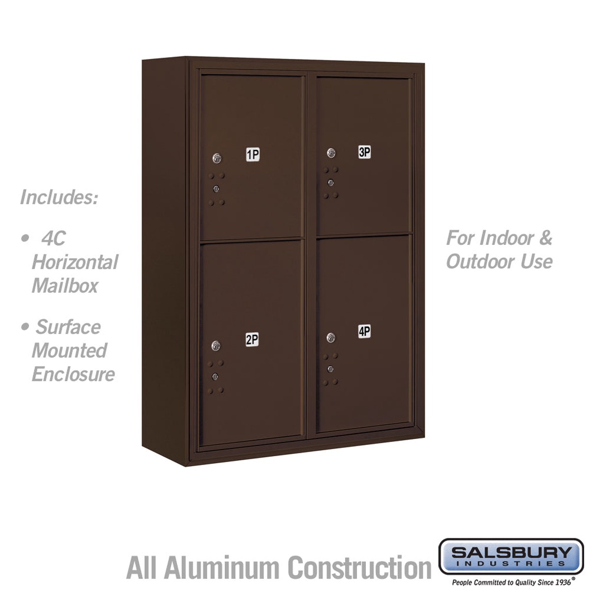 11-Door High Surface Mounted Parcel Locker with USPS Access