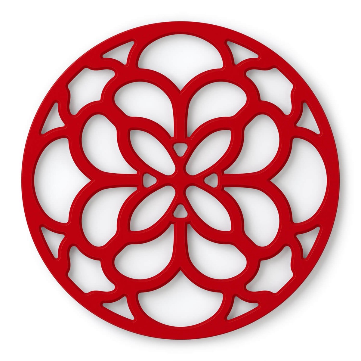 Zeal Heritage 18cm Silicone Circular Trivet Mat - Red