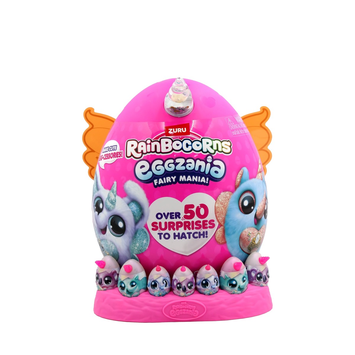 ZUR-92115 Rainbocorns Eggzania Fairy Mania Giant Egg with 50+ Magical Surprises