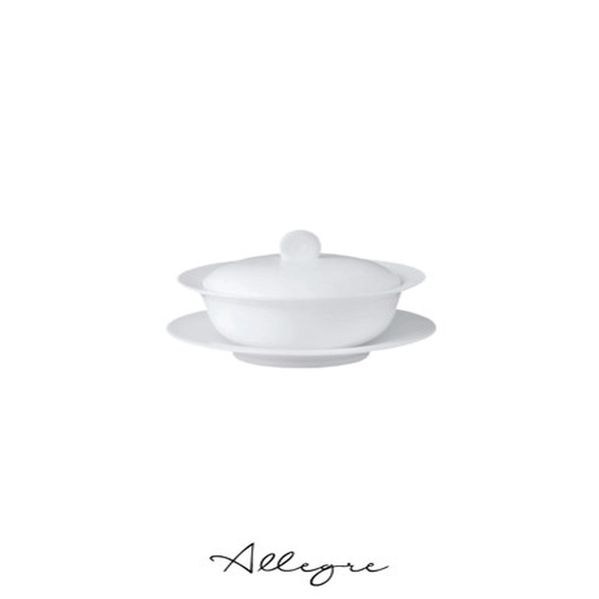 120 ml (4 oz) Supreme Bowl with Lid and 5.5 in. Coupe Saucer - Chinawhite