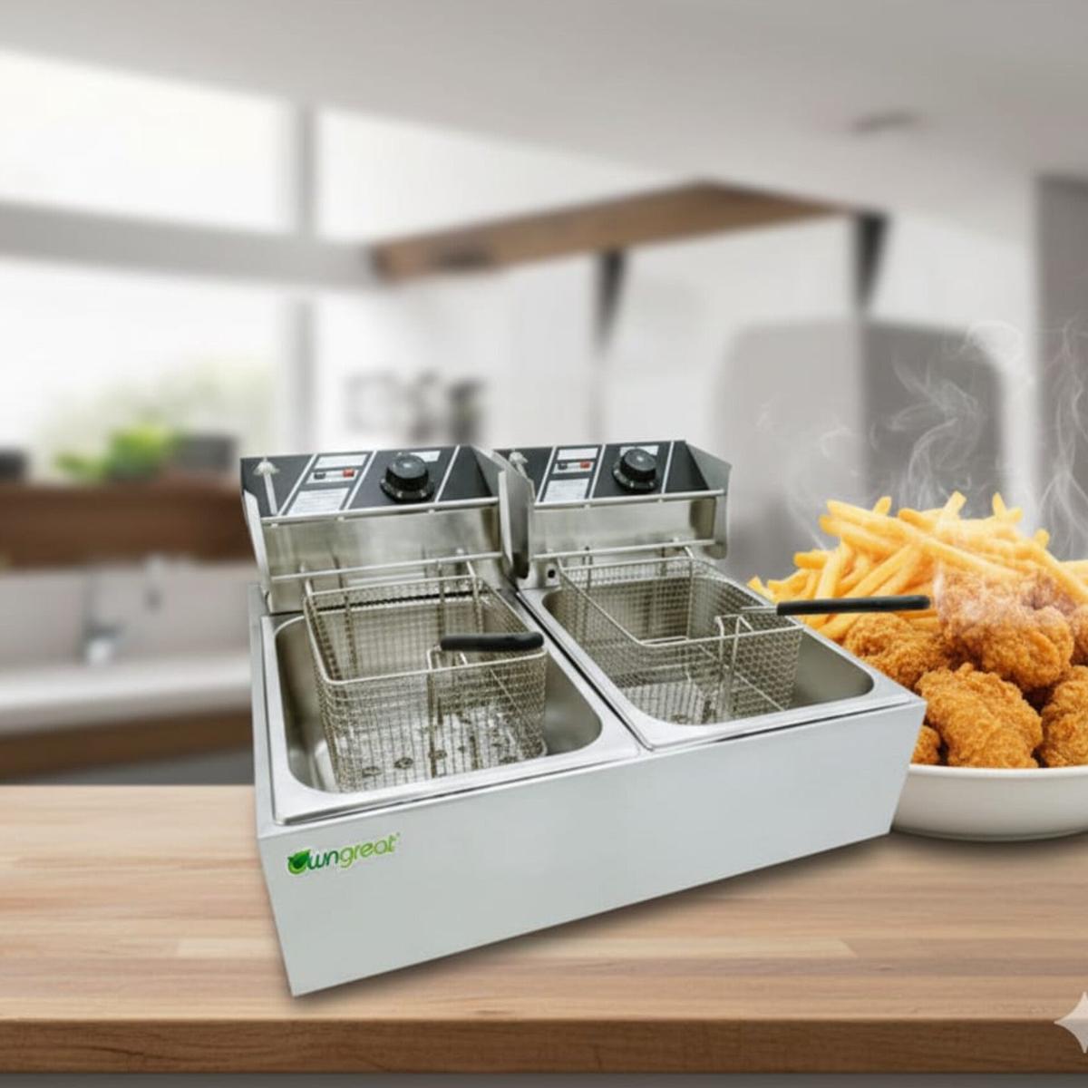 12L Double Tank Electric Deep Fryer